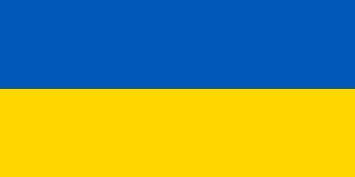 Flagge der Ukraine, quergeteilt, oben blau, unten gelb