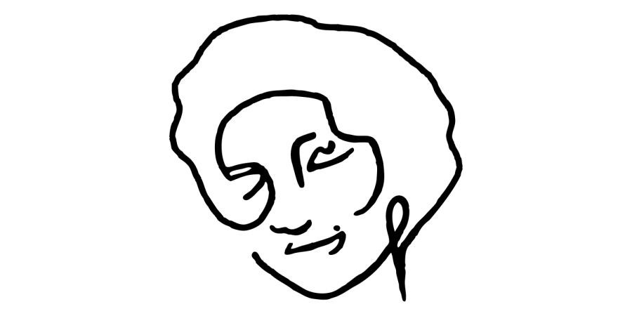 Zeichnung eines Frauenkopfes