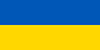 Flagge der Ukraine, quergeteilt in von oben: blau und gelb