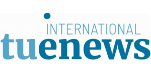 Logo mit Beschriftung "tuenews INTERNATIONAL"