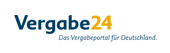 Logo des Onlinedienstes mit Beschriftung "Vergabe24, Das Vergabeportal für Deutschland"