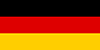 Link zum Infoblatt "Ukraine" in deutscher Sprache, Flagge der Bundesrepublik Deutschland, quergeteilt in von oben: schwarz, rot, gold