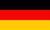 Flagge der Bundesrepublik Deutschland, quergeteilt in von oben: schwarz, rot, gold