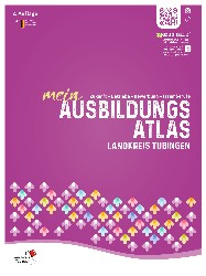 Titelblatt mit Beschriftung "mein Ausbildungsatlas Landkreis Tübingen" und grafischem Muster