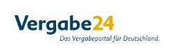 Logo des Onlinedienstes mit Beschriftung "Vergabe24, Das Vergabeportal für Deutschland"